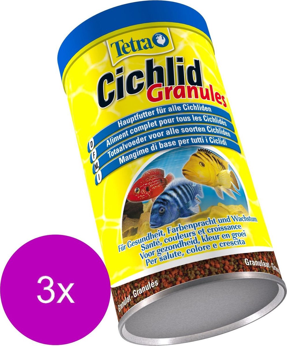 Tetra Cichlid Granules - Vissenvoer - 3 x 500 ml