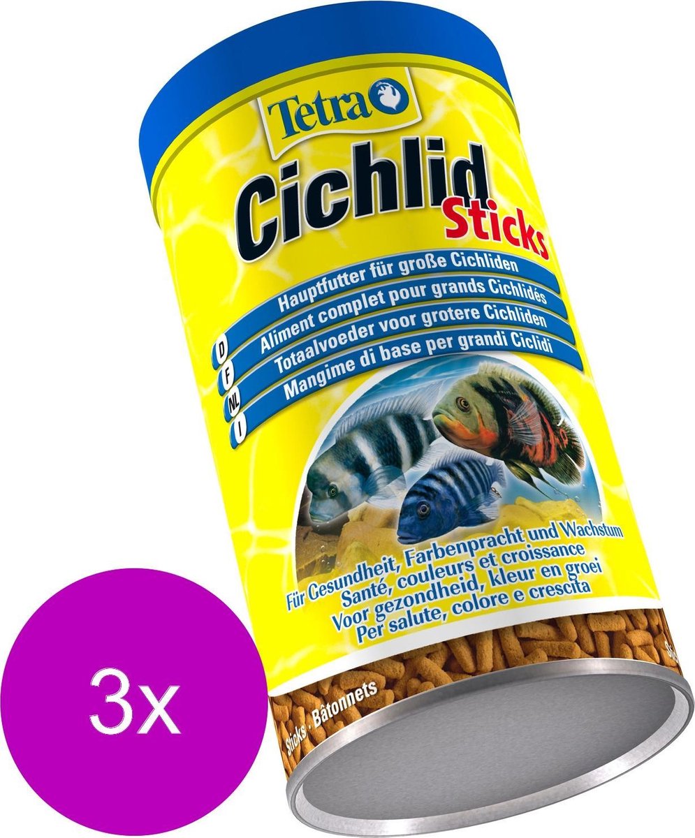 Tetra Cichlid Sticks - Vissenvoer - 3 x 500 ml