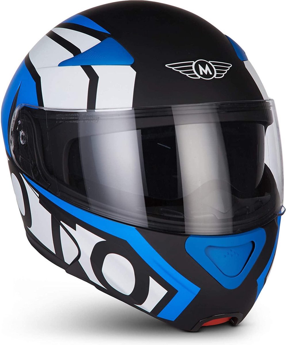 MOTO F20 Runner Blue systeemhelm Flip-Up scooterhelm
