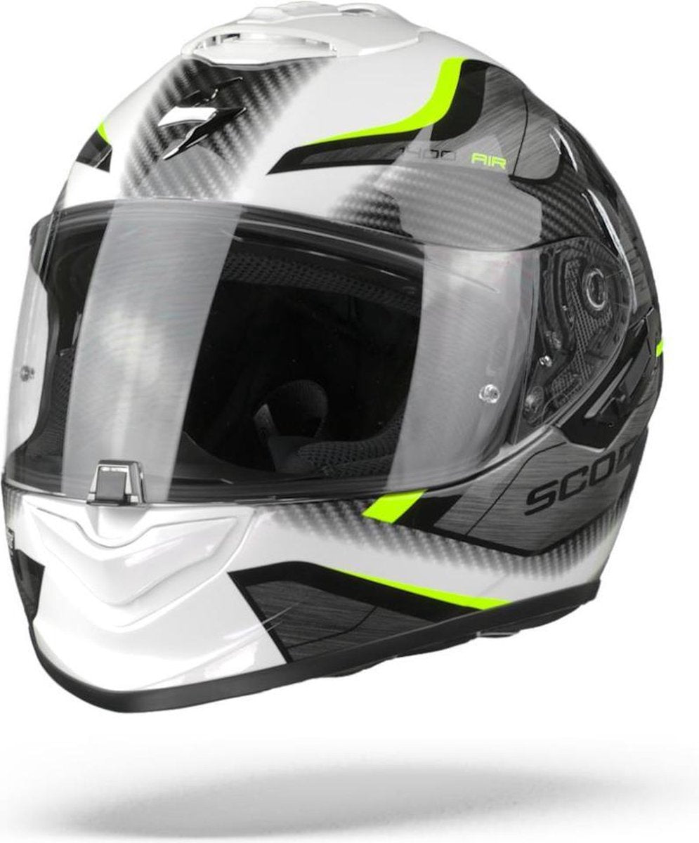 Scorpion EXO-1400 Air Attune White Neon Yellow  Integraalhelm - Motorhelm - Maat S