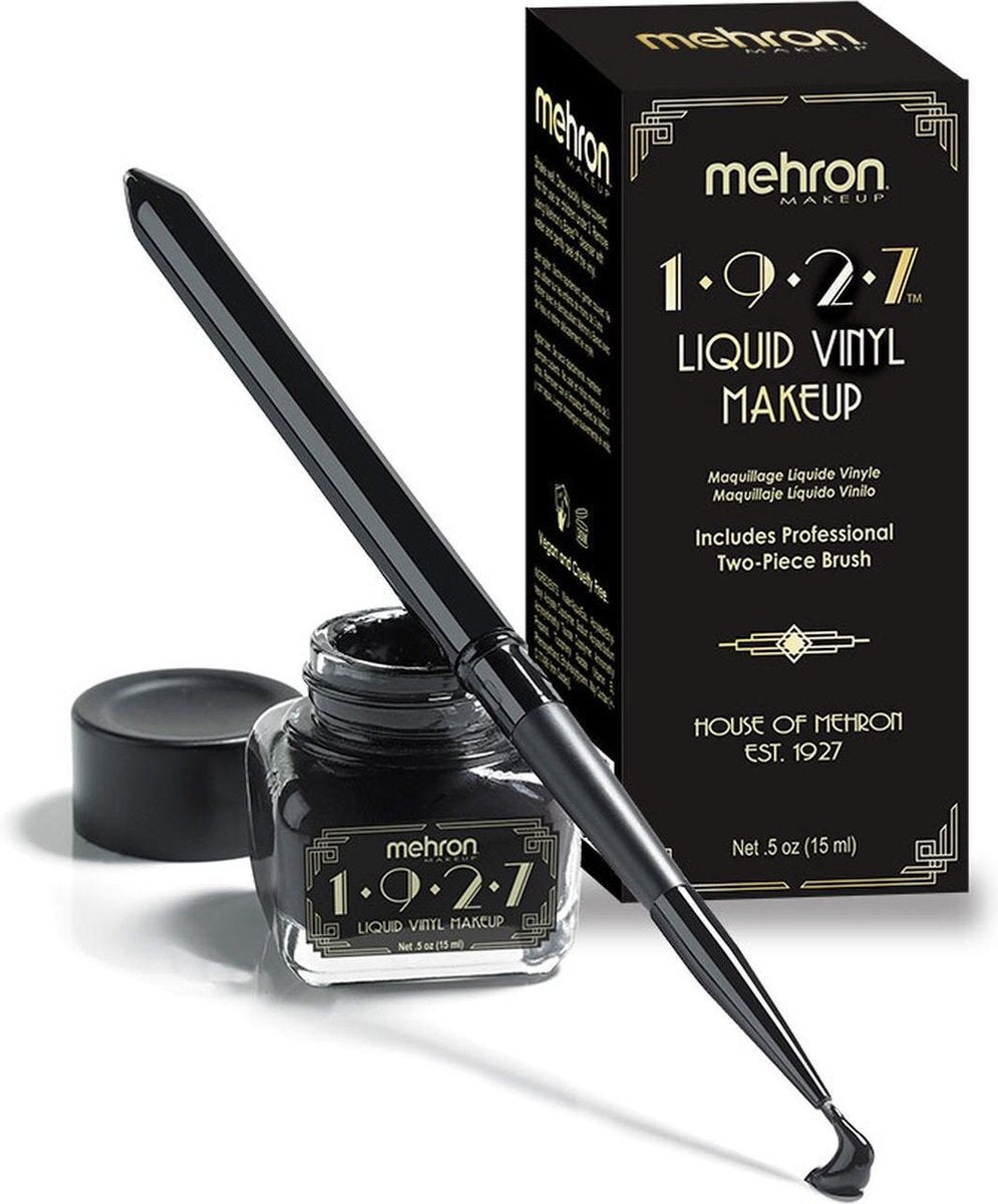 Mehron 1927 Liquid Vinyl Retro Eyeliner - zwart