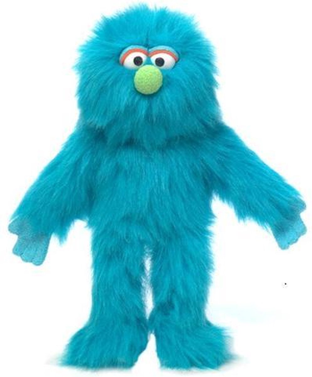 Handpop Blauwe  Monster 14'' Sillypuppets
