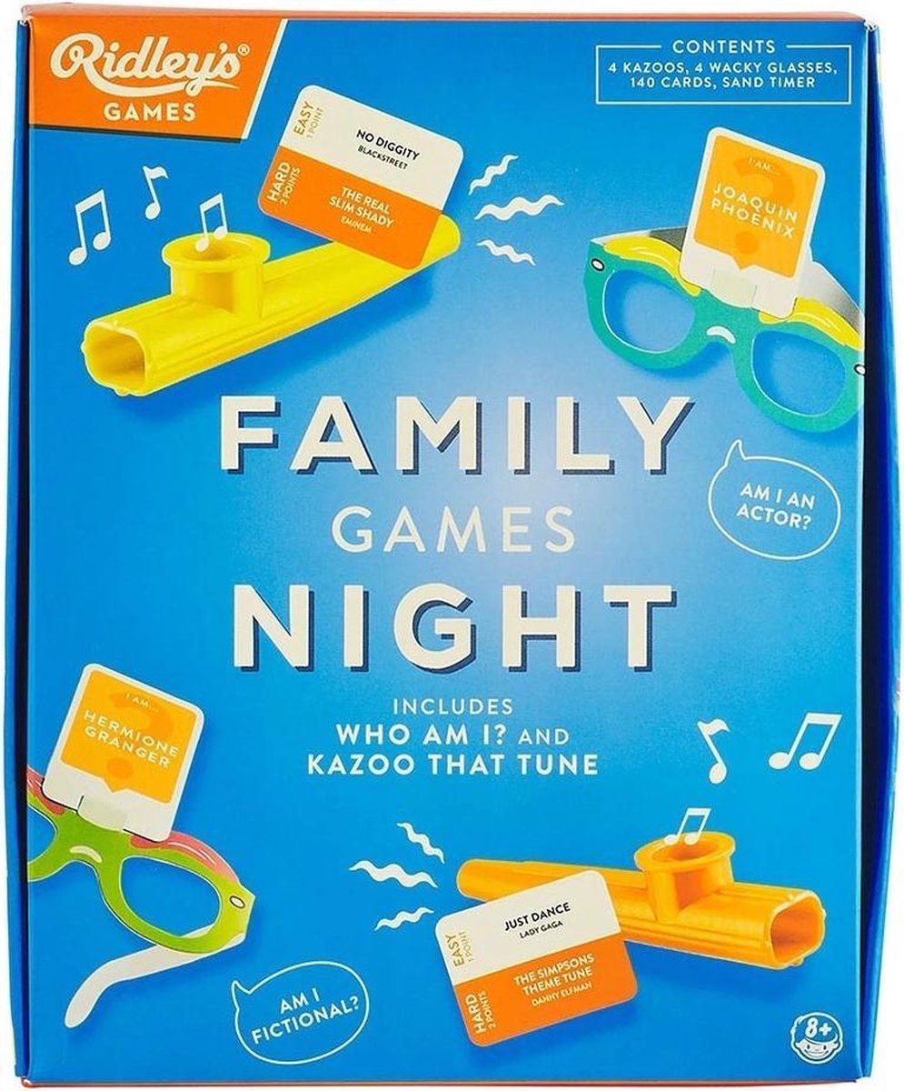 Ridley's Games Kaartspel Family Games Night Set Papier Blauw