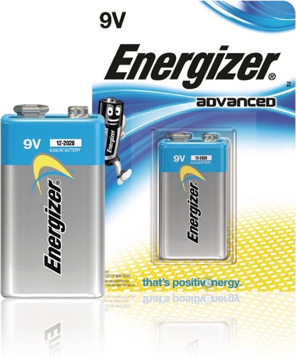 Energizer Eco Advanced batterij 9V op blister