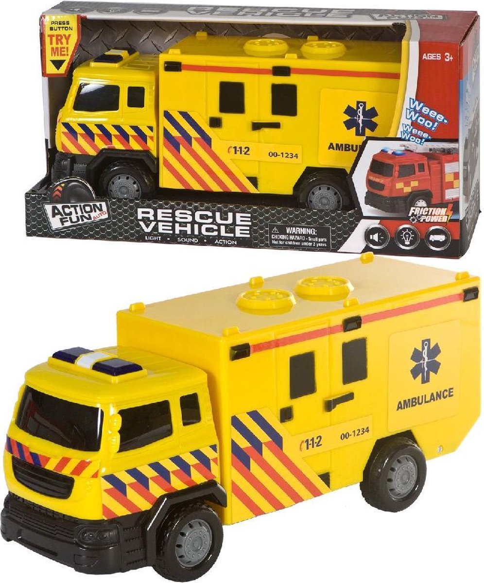 Ambulance Friction Truck + licht/geluid