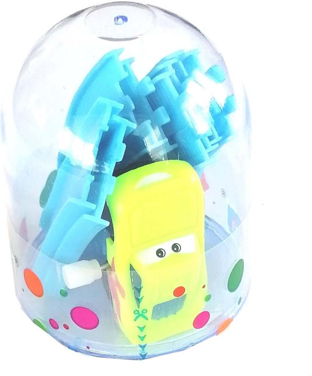 Robetoy Auto Met Racebaan Jongens 7 Cm Blauw/geel 9-delig