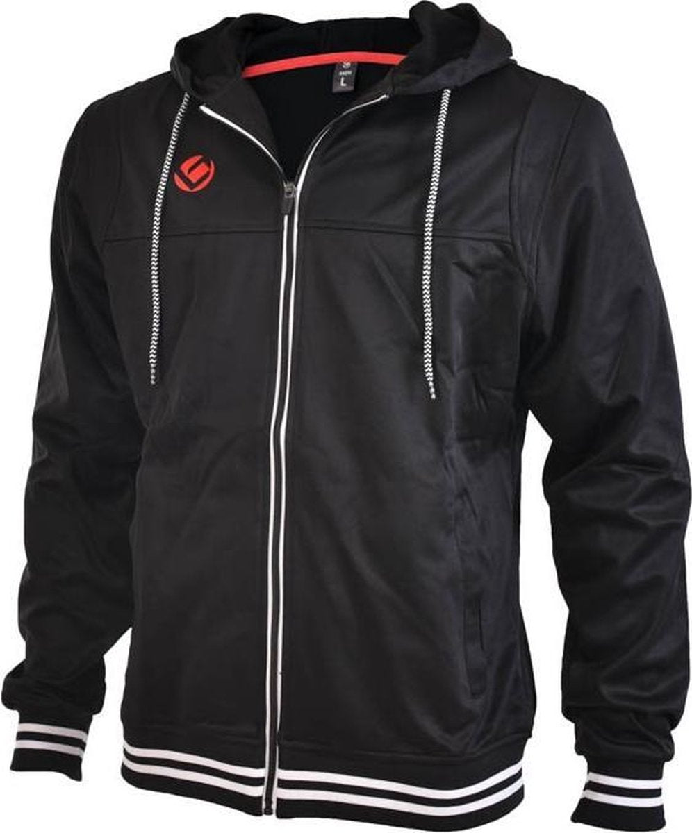 Brabo Tech Hooded  Trainingsjas - Maat S  - Mannen - zwart