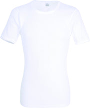 Gotzburg heren T-shirt regular fit (1-pack) - doppelripp heren shirt O-hals - wit -  Maat: L