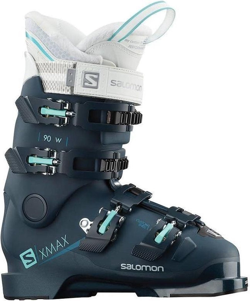 Salomon Dames X Max 90 Petrol Skischoenen Donkerblauw 25.5