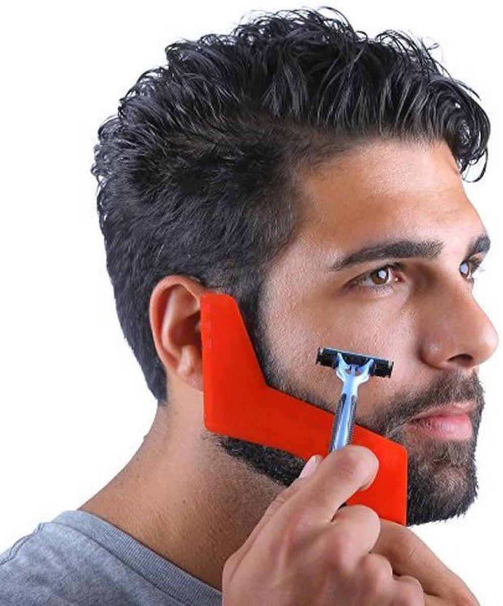 HMerch™ Baardvorm - Scheer baard altijd in juiste vorm - Getrimde baard - Beard shape tool - Styler - Vormpje - Mal - Baardscheer - Trimmer - Baardtrimmer - Stijler - Baardkam - Verzorging- Vormgever - Vorm