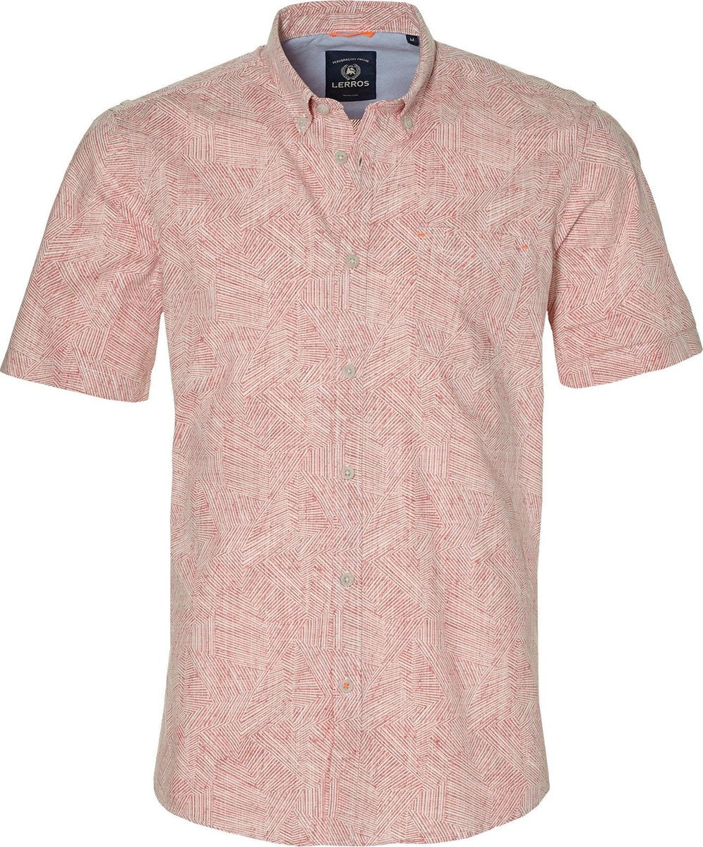 Lerros Overhemd - Modern Fit - Rood - 3XL Grote Maten