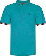Heren Polo Bloemendaal - Aqua Blauw