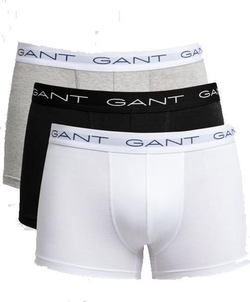 Gant boxershorts 3pack wit zwart grijs 3003