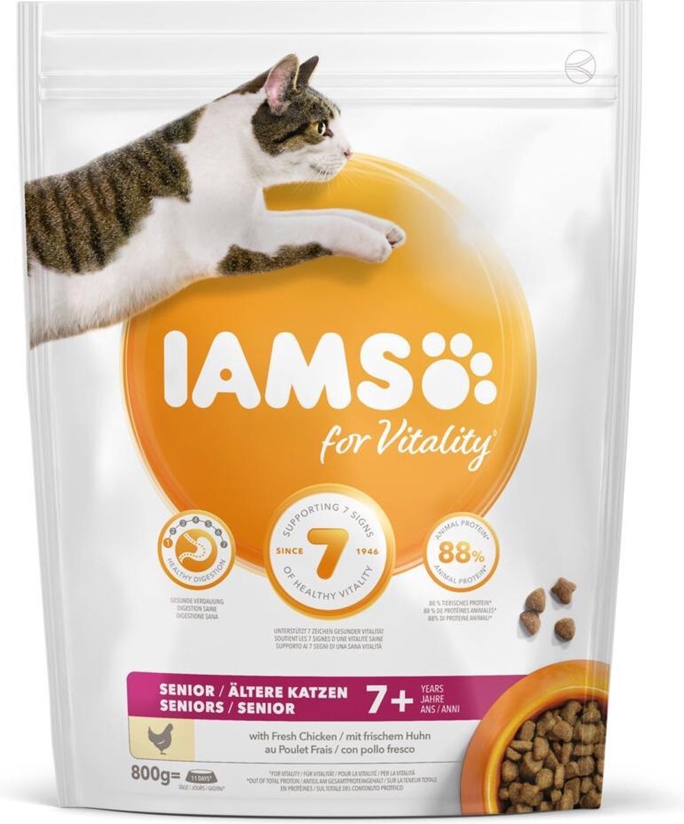 Iams kat senior kip - 800 gr