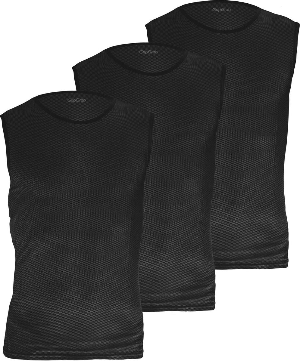 GripGrab Ultralight Sleeveless Mesh Baselayer 3PACK Sportshirt Unisex - Maat S