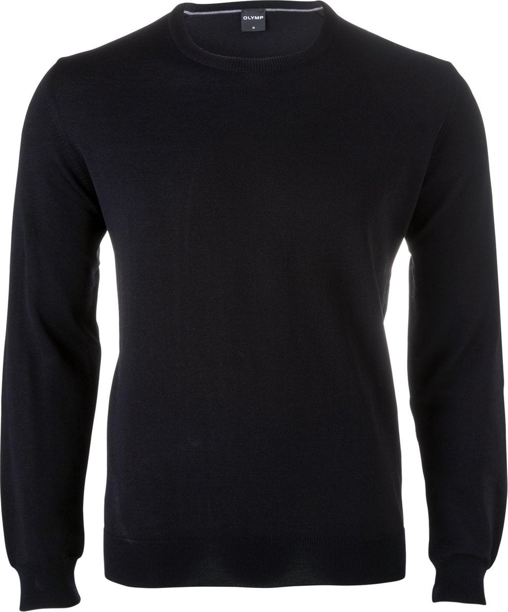 OLYMP heren trui wol - O-hals - zwart -  Maat XL