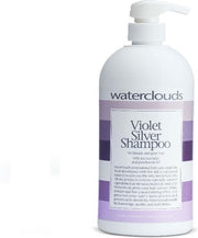 Waterclouds Violet Silver Shampoo-1000 ml met pomp - Zilvershampoo vrouwen - Voor Grijs haar - 1000 ml met pomp