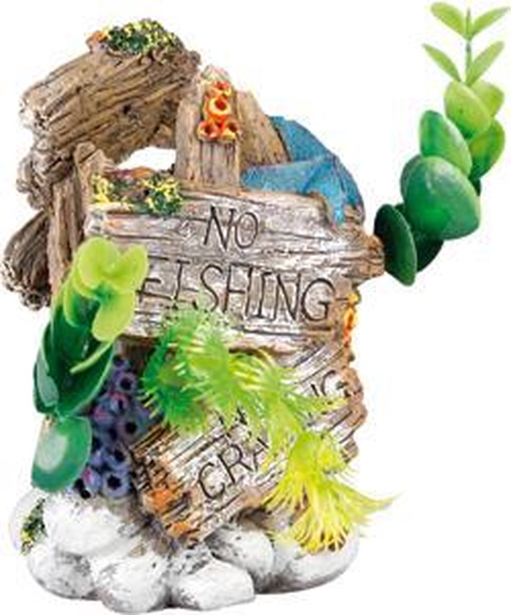 Decoratie No Fisshing plantjes