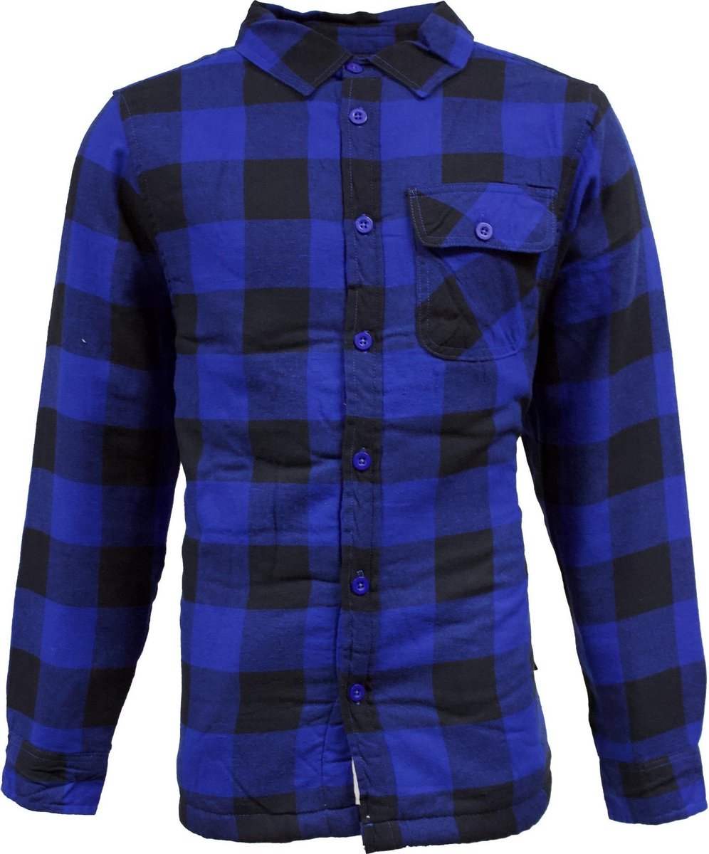 Victor Heren Gevoerd Hemd in Blauw