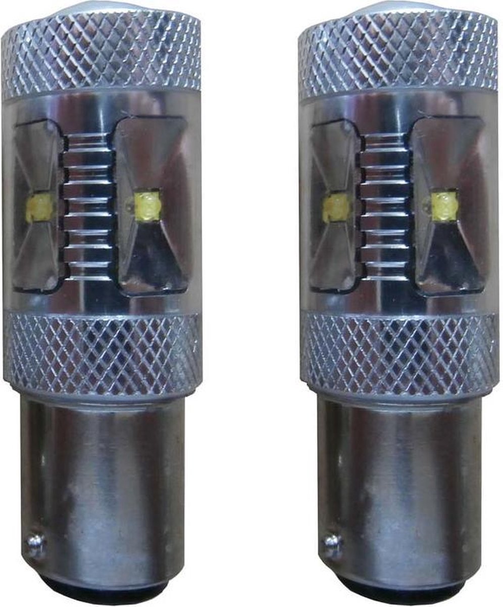 30w Canbus LED BAY15d dagrijverlichting vervangingslamp - wit