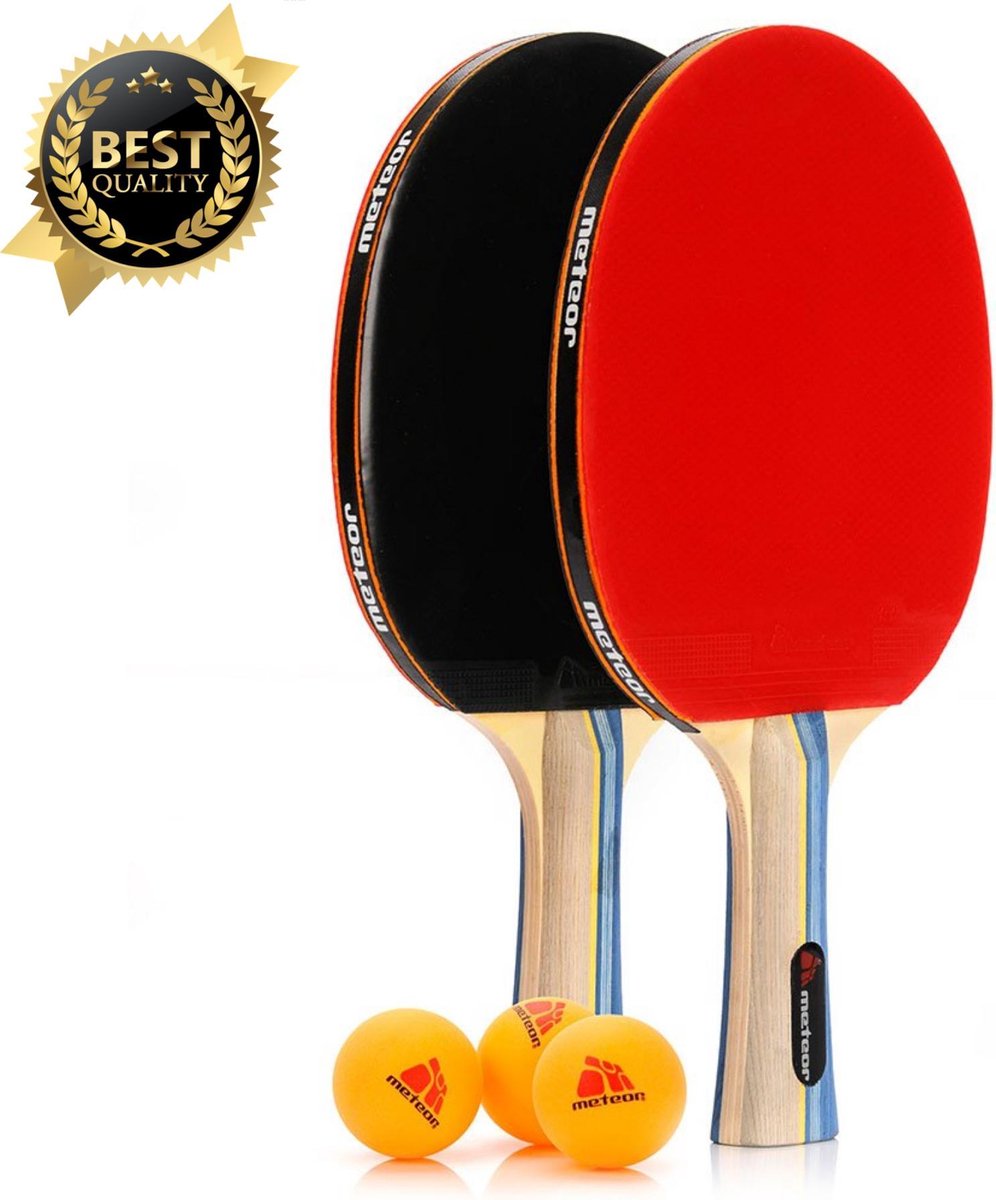 Professionele Tafeltennis Pingpong Batjes Set Pingpongballen Pingpongtafel - Tafeltennisset - Duurzaam - 2