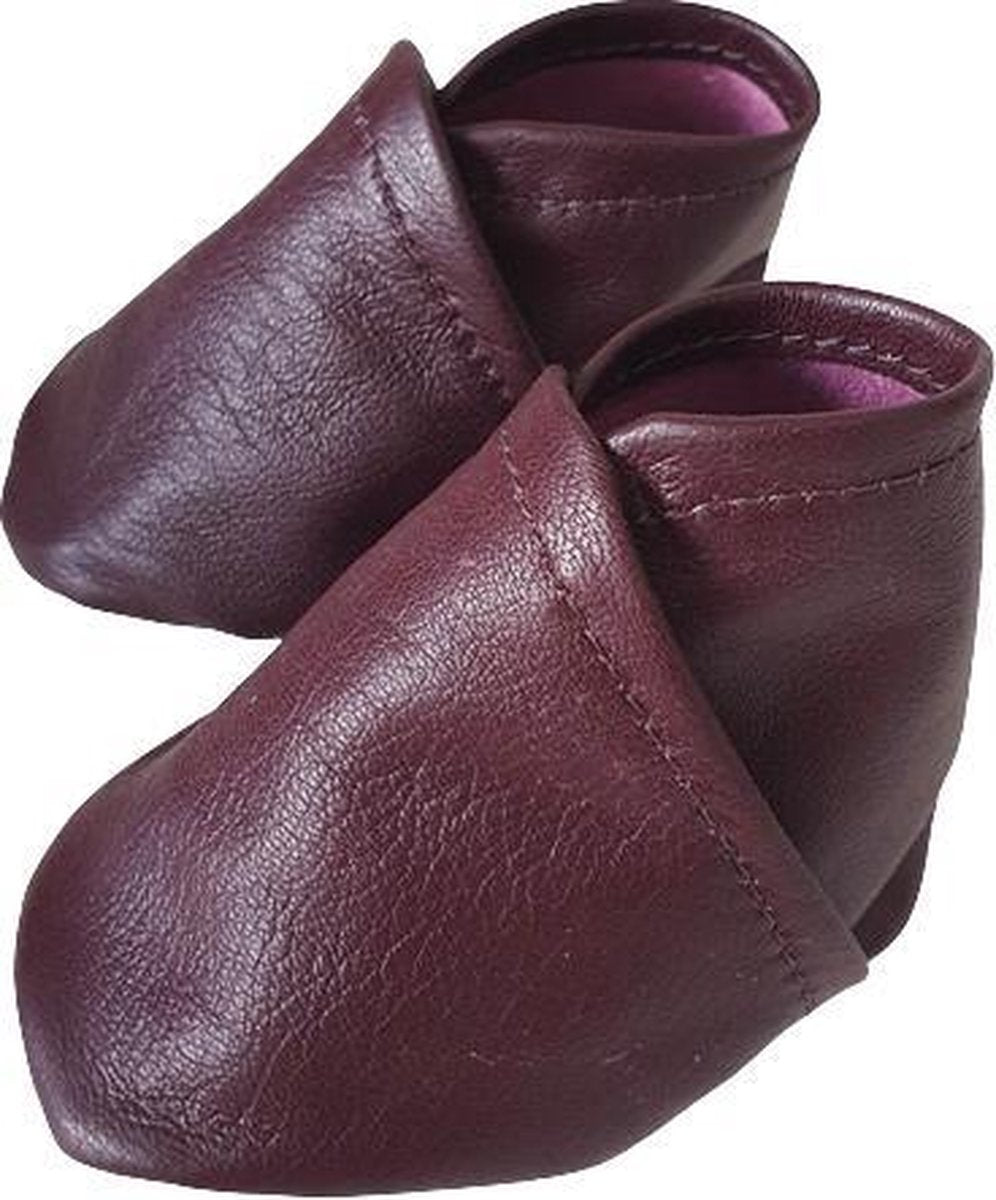 Toetie & Zo Leren Baby Slofjes - Aubergine - Paars - Laarsjes - Schoentjes - Maat 0-12 maanden - Maat 16