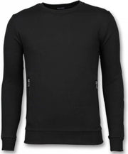 Enos Casual Crewneck - Buttons Trui - Zwart - Maat: XS