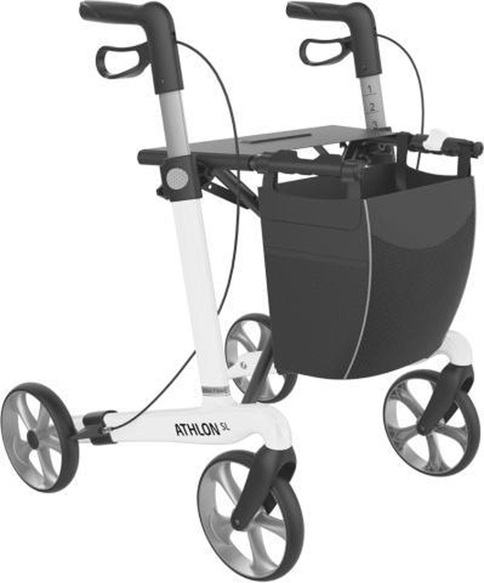Athlon Carbon Rollator Wit - Standaard banden