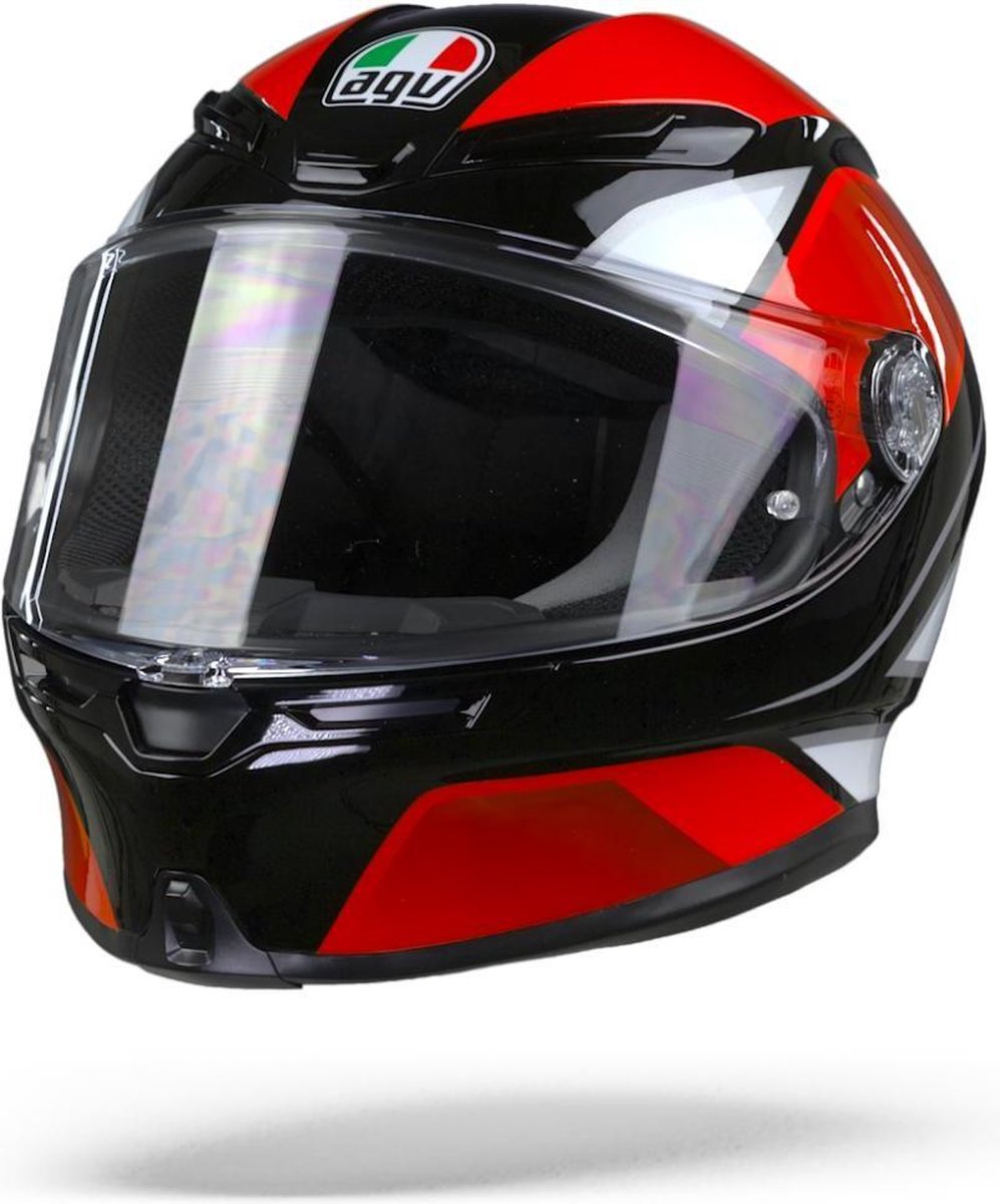 Agv K6 Max Vision Hyphen Black Red White  Integraalhelm - Motorhelm - Maat XXL