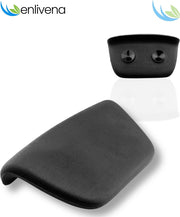 Enlivena Badkussen met Hoofdsteun – Nekkussen Antislip Zuignappen - Badkussens voor in Bad & Jacuzzi – Hoofdkussen - Zwart