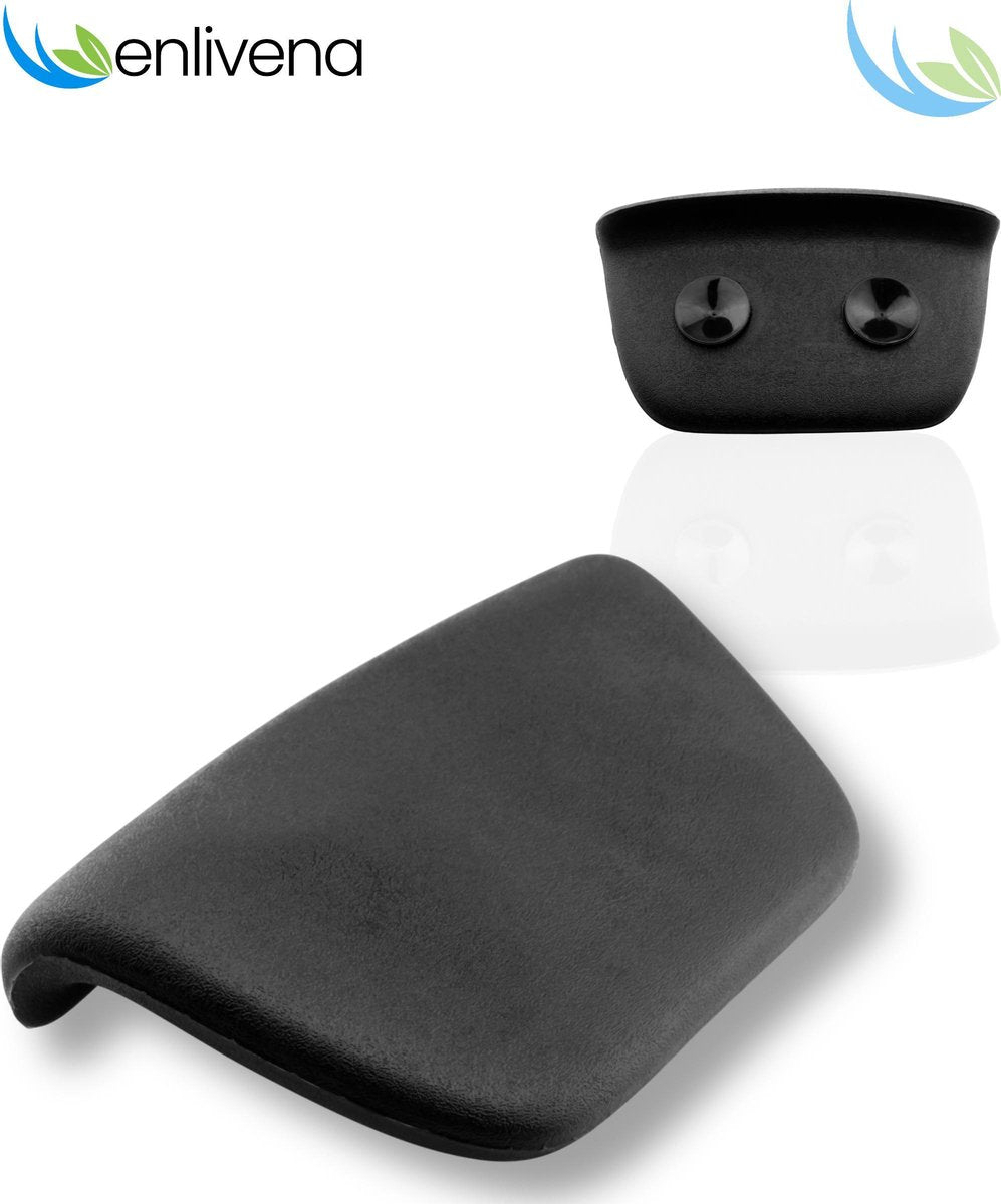 Enlivena Badkussen met Hoofdsteun – Nekkussen Antislip Zuignappen - Badkussens voor in Bad & Jacuzzi – Hoofdkussen - Zwart