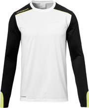 Uhlsport Tower Keepershirt Lange Mouwen Kind Wit-Zwart-Fluo Geel Maat 140