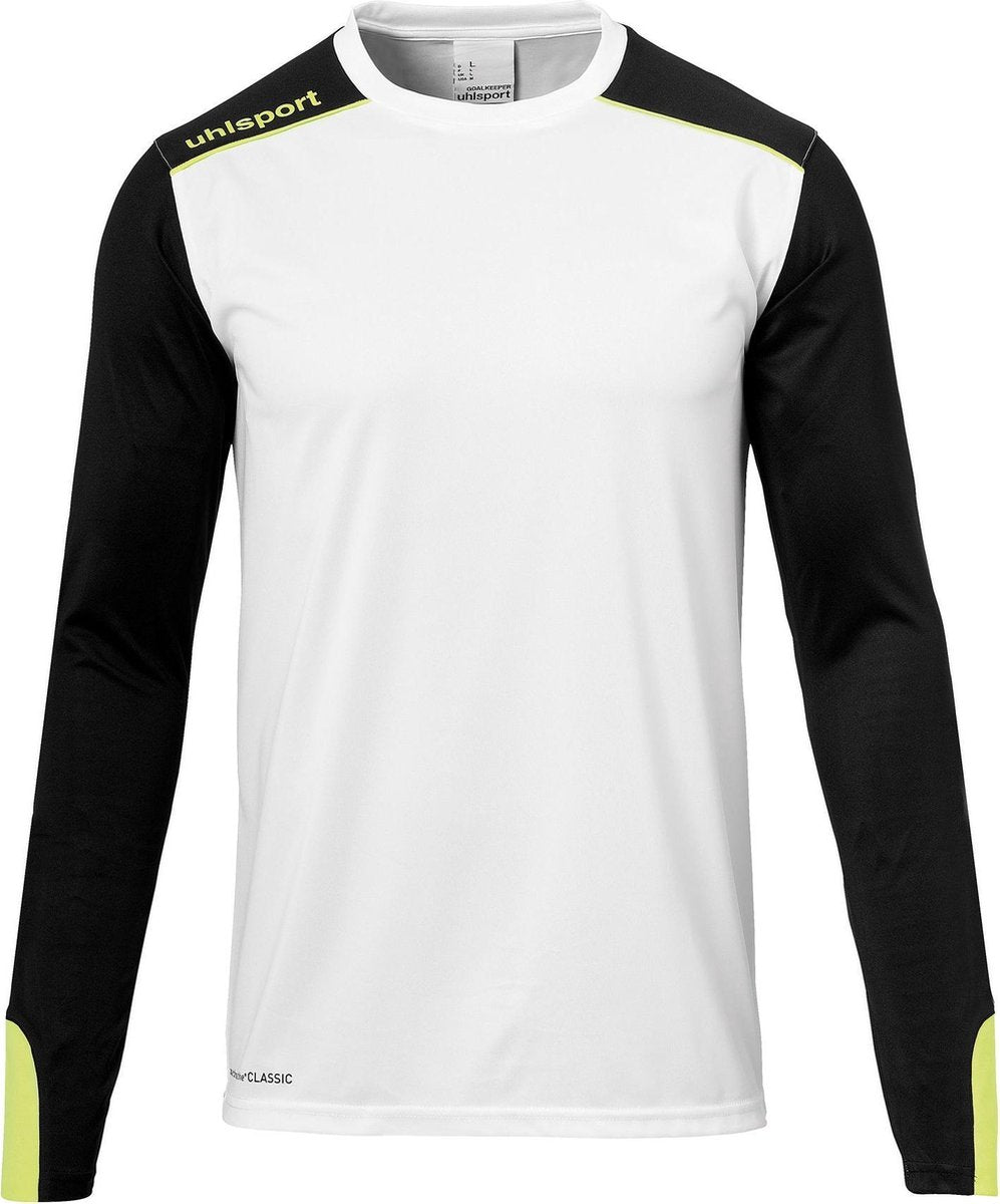 Uhlsport Tower Keepershirt Lange Mouwen Kind Wit-Zwart-Fluo Geel Maat 140