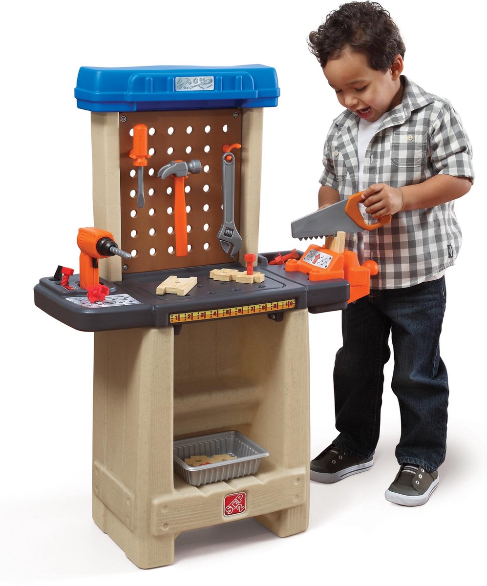 Step 2 kindermeubel - Werkplaats - Met gereedschap - 20 pcs - Kunststof - Inclusief kleurboek