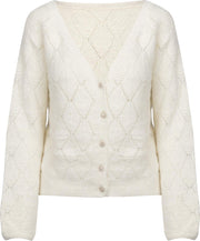 Button cardigan white