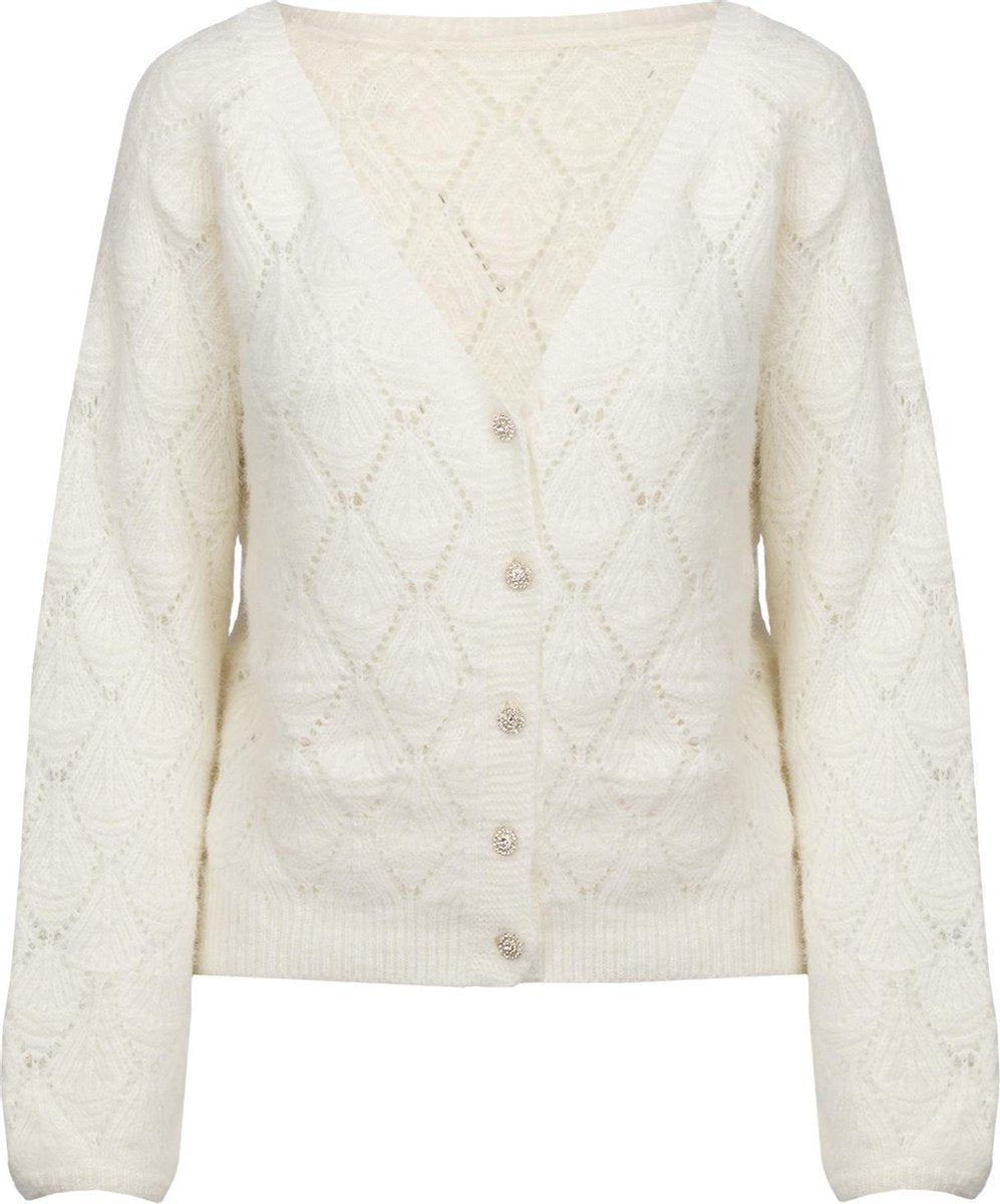 Button cardigan white