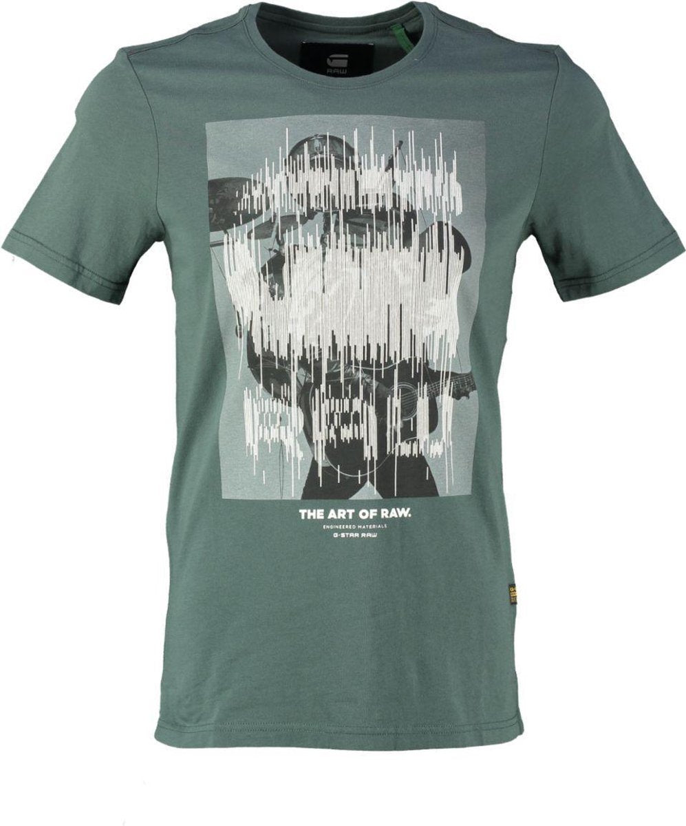 G-star groen slim fit t-shirt - valt kleiner - Maat S