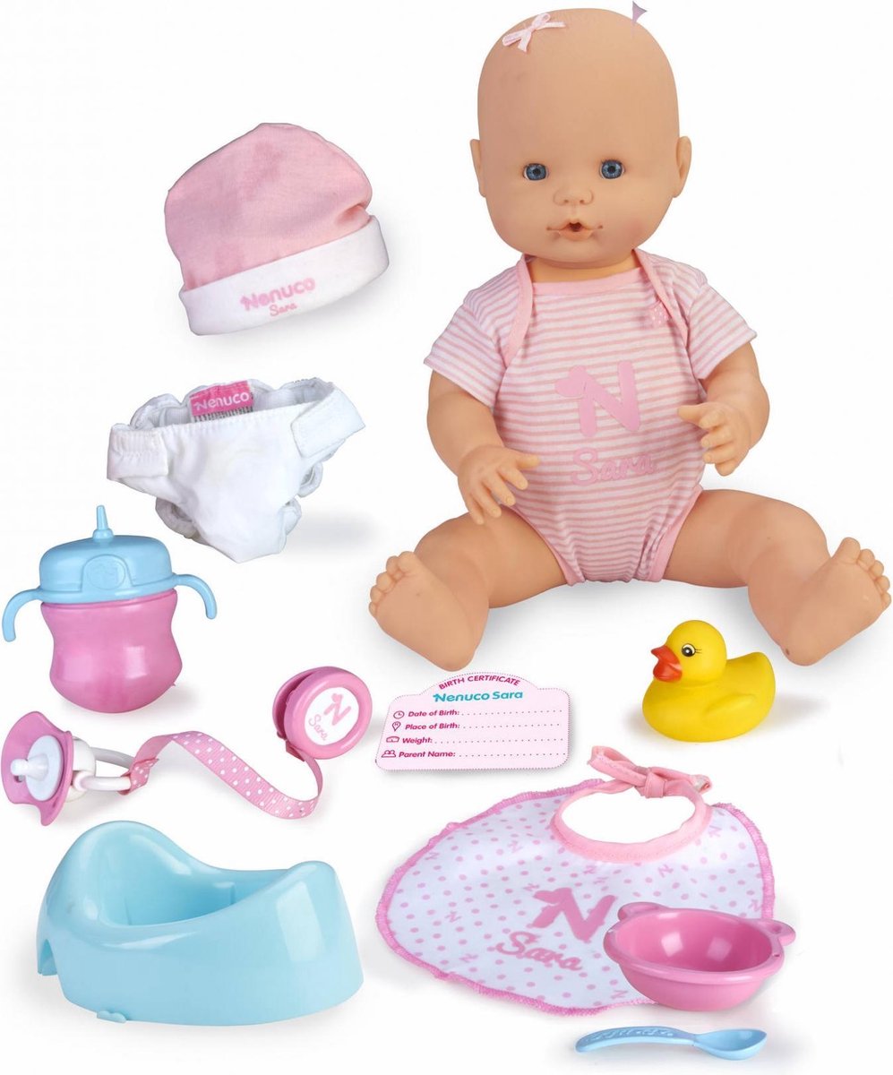 Babypop met Accessoires Nenuco Sara Famosa (42 cm) Roze