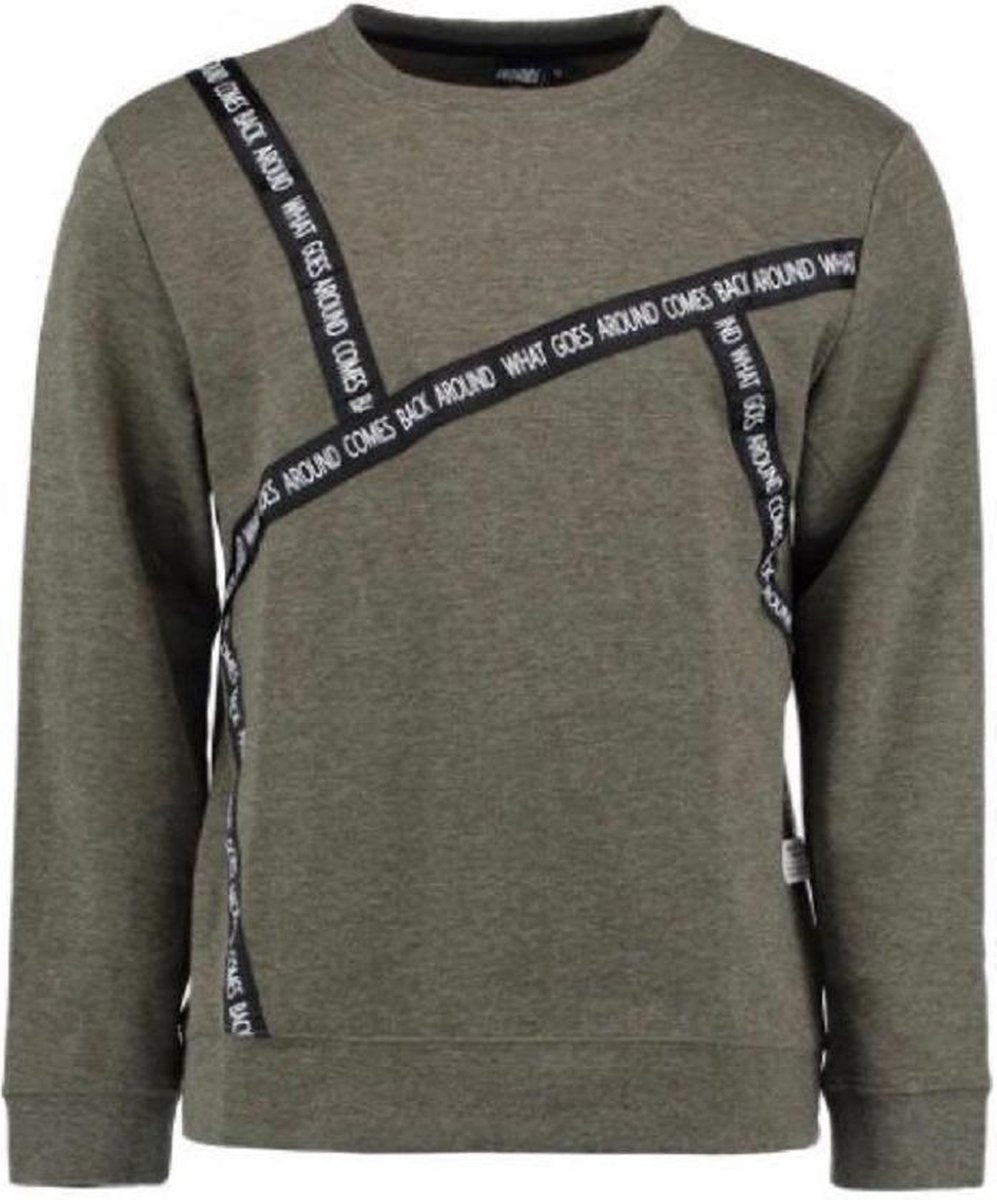 SWEATSHIRT TAPE KHAKI MEI - L HAILYS