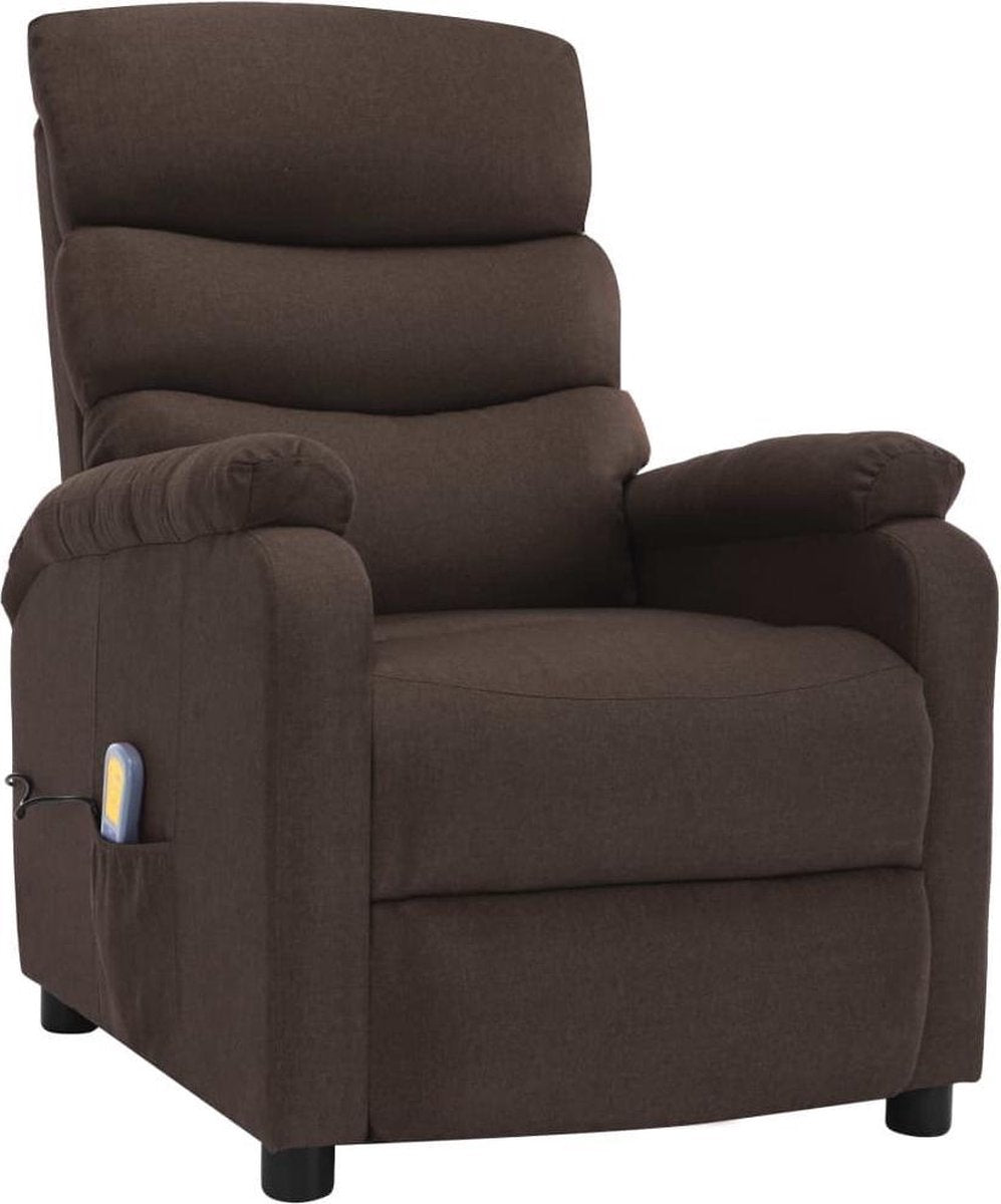 vidaXL Massagestoel verstelbaar stof bruin  VDXL_321230