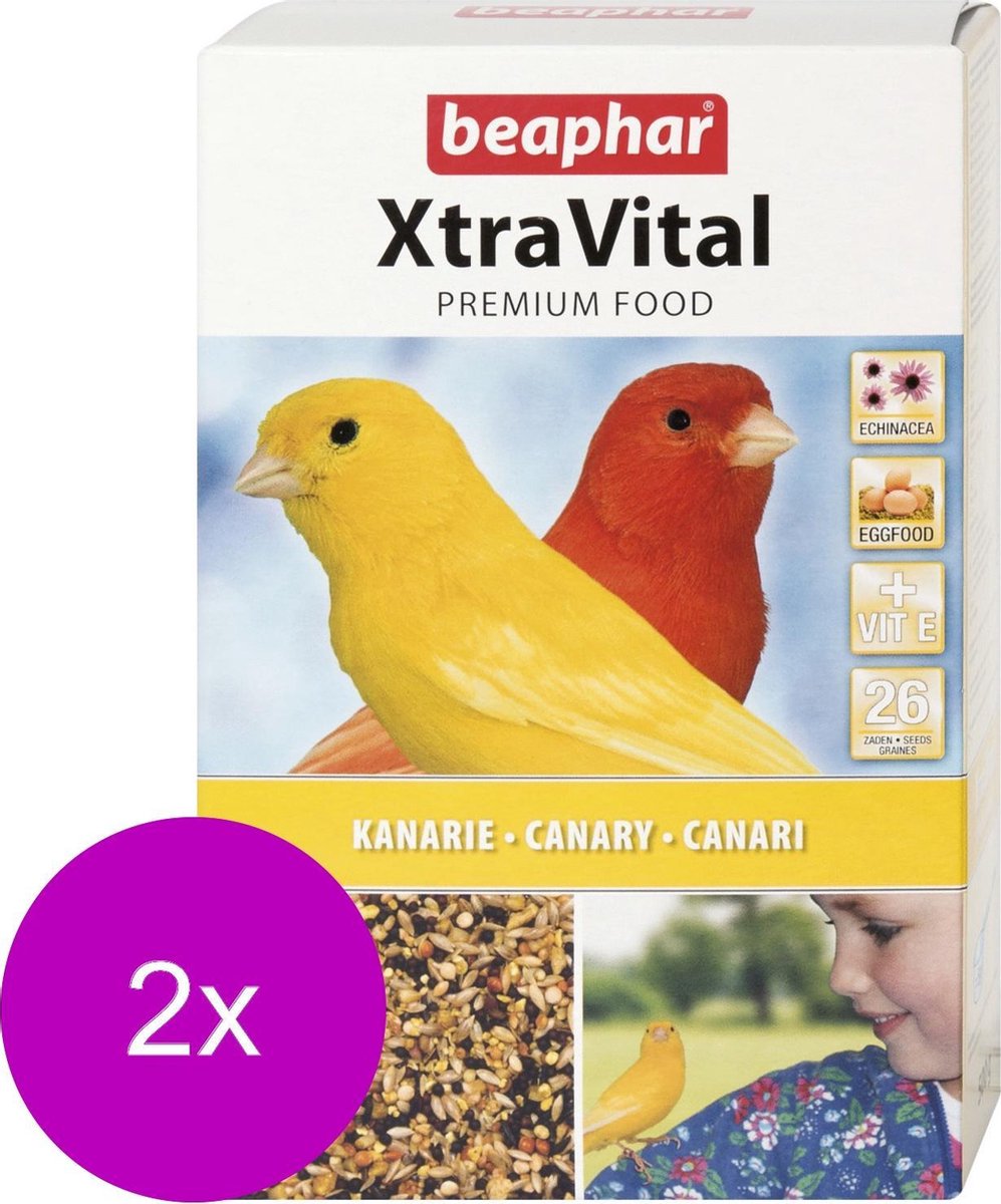 Beaphar XtraVital Kanarie - Vogel - Volledig voer - 2 x 500 gr