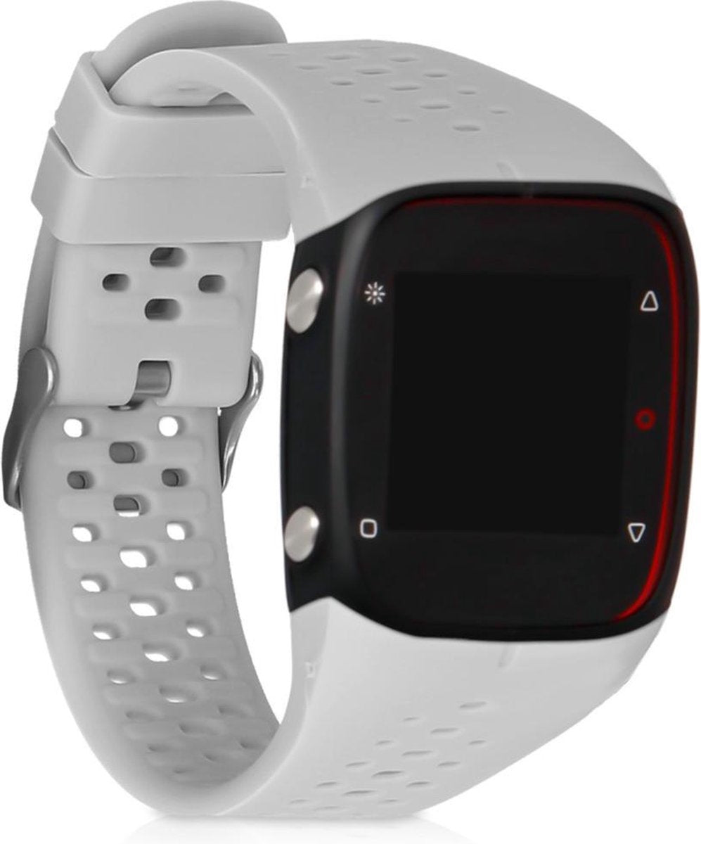 kwmobile horlogeband voor Polar M400 / M430 - siliconen armband voor fitnesstracker - grijs