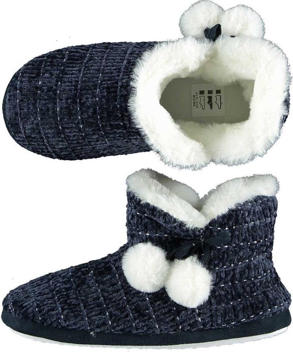 Apollo Sloffen Dames Elastomeer/textiel Blauw Maat 41-42