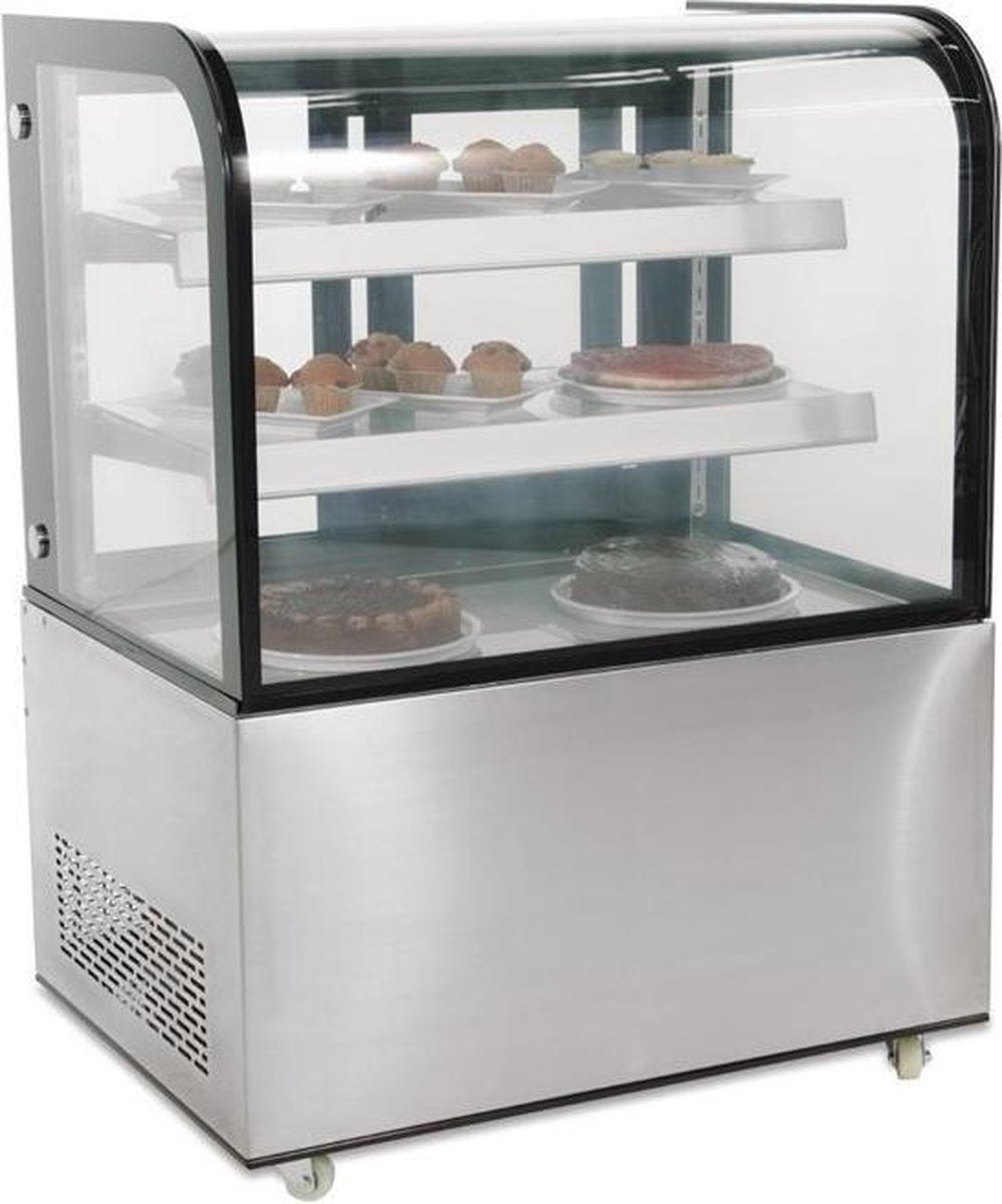 Polar Gekoelde vitrine met gebogen glas 270 liter