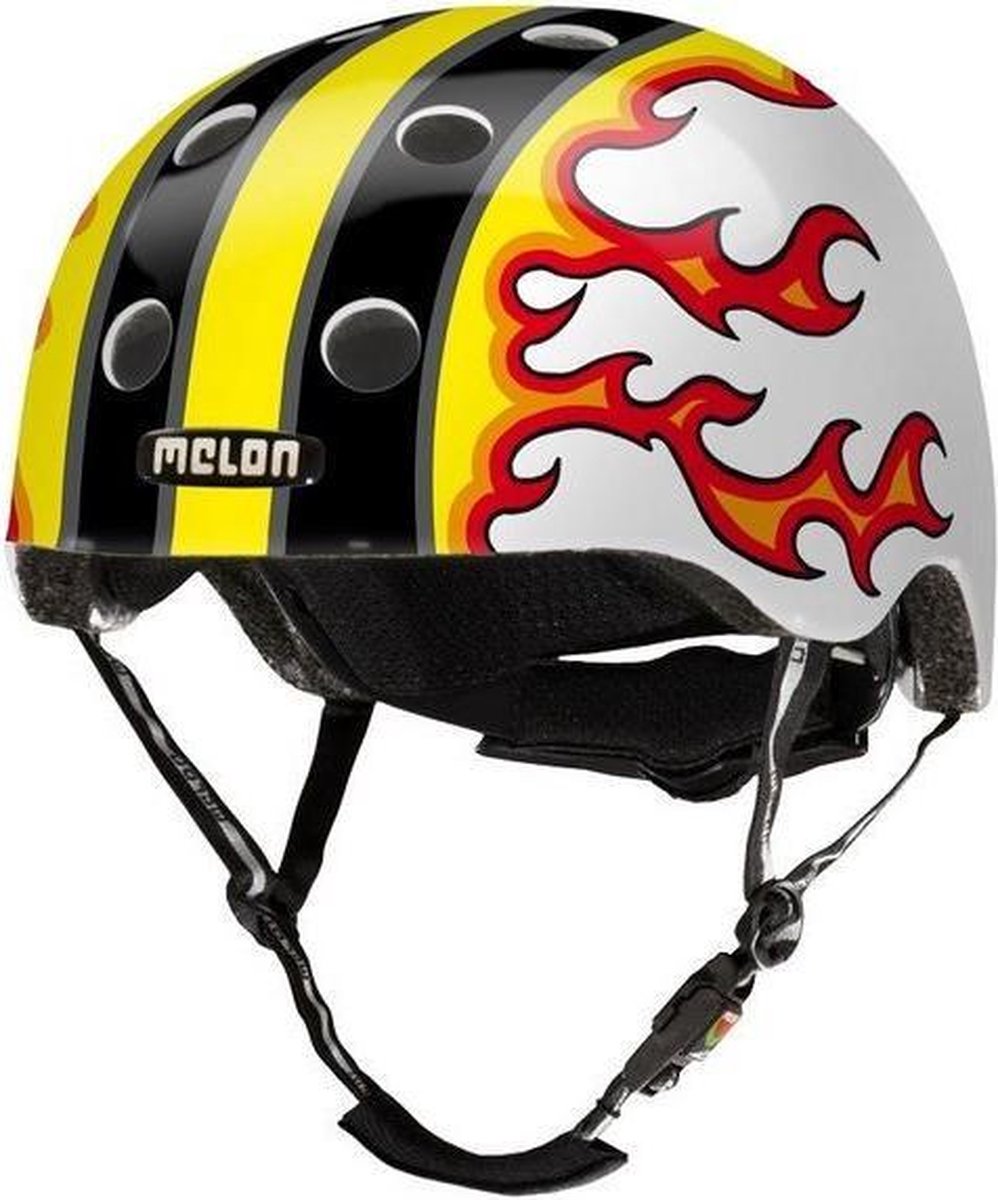 Melon Story Fired Up - Fietshelm - Maat M/L (52-58 cm) - Zwart/Geel/Rood