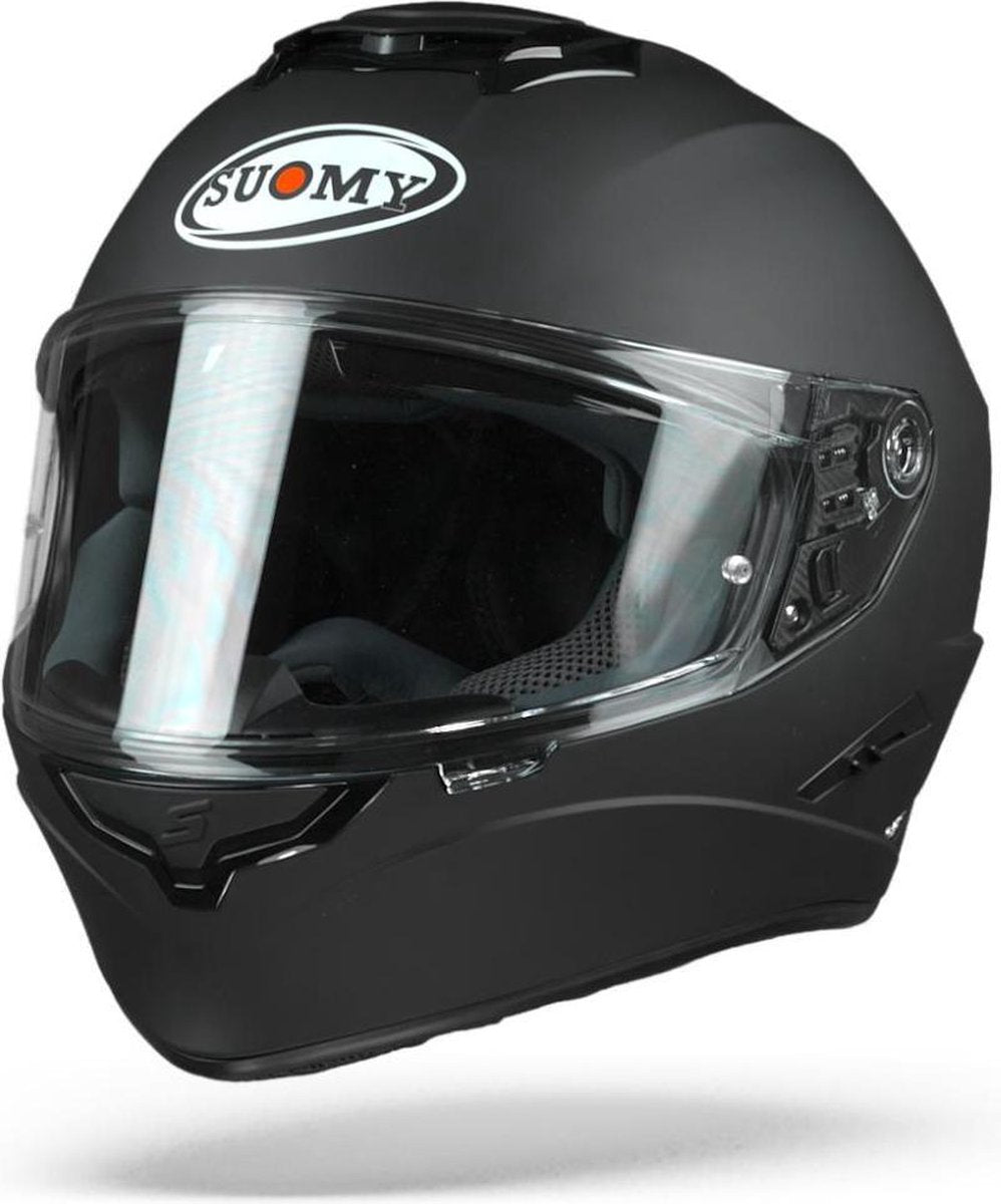 Suomy Stellar Plain Mat Zwart Integraalhelm - Motorhelm - Maat S