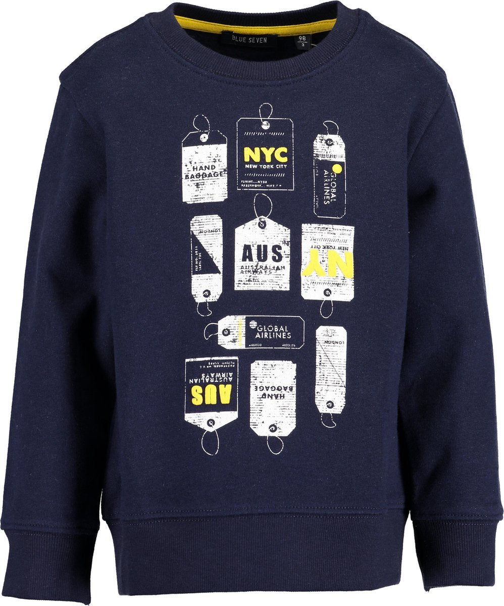 Blue Seven Jongens Sweatshirt - donkerblauw - Maat 98