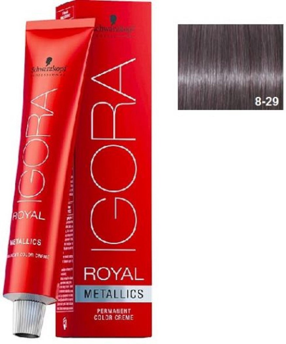 Schwarzkopf Professional Igora Royal Metallics 8-29 Light Blonde Mate Violeta 60ml