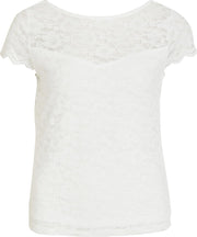 VILA VIKALILA CAPSLEEVE LACE TOP  Dames T-Shirt - Maat XS
