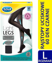 Scholl - Light Legs rajstopy uciskowe 60DEN Black L